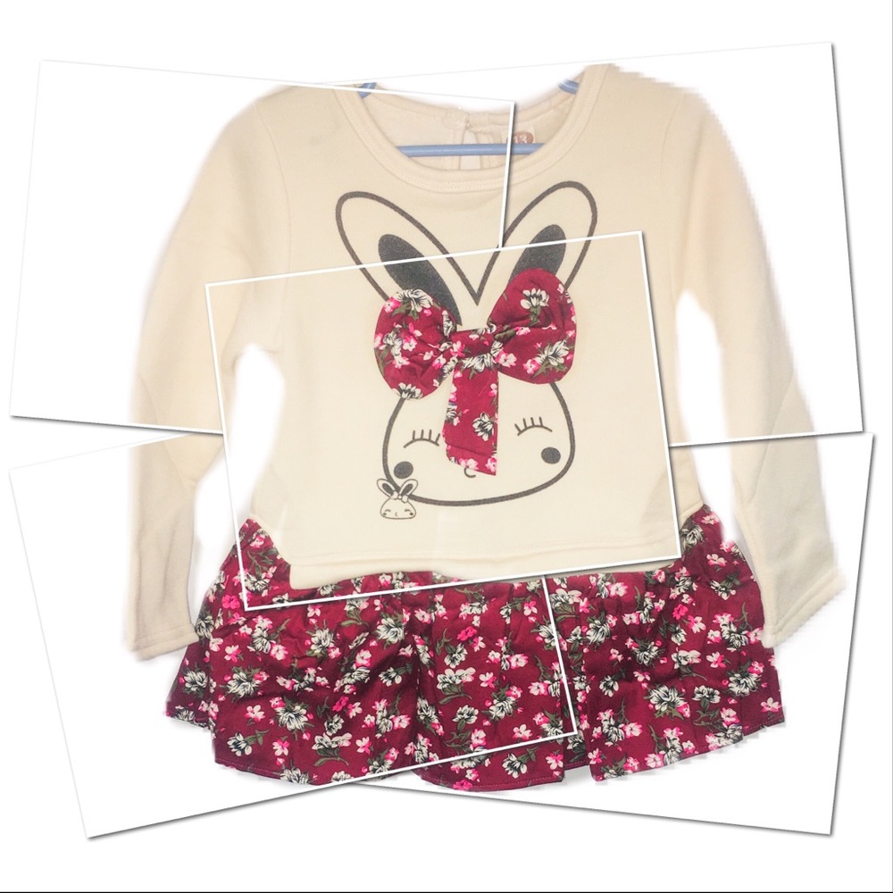 •HP!•LAST 1!•Autumn “Sweatshirt/Skirt Set” Dress• - Picture 3 of 8